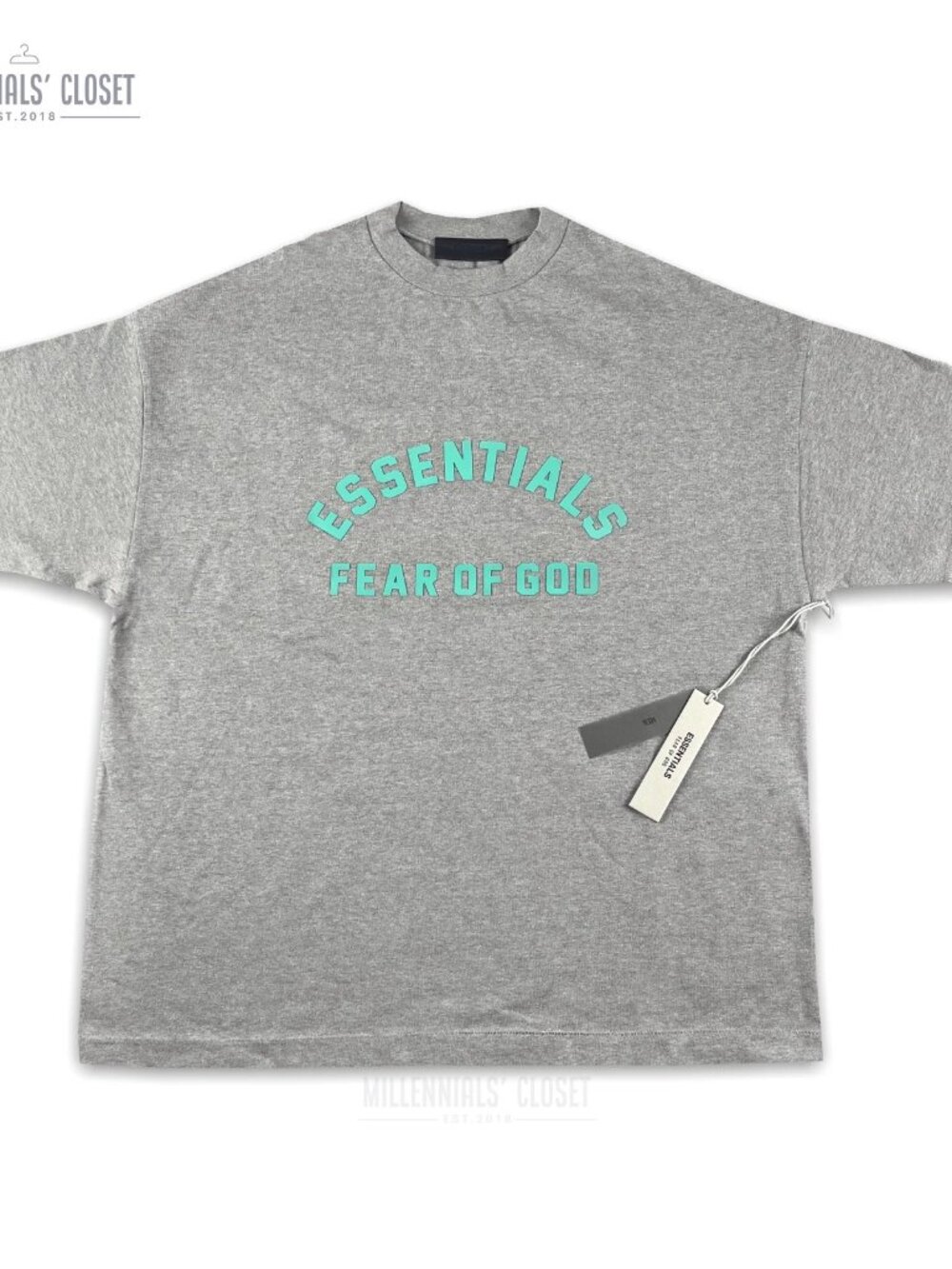 Fear of God Essentials Heavy Tee Dark Heather Oatmeal L